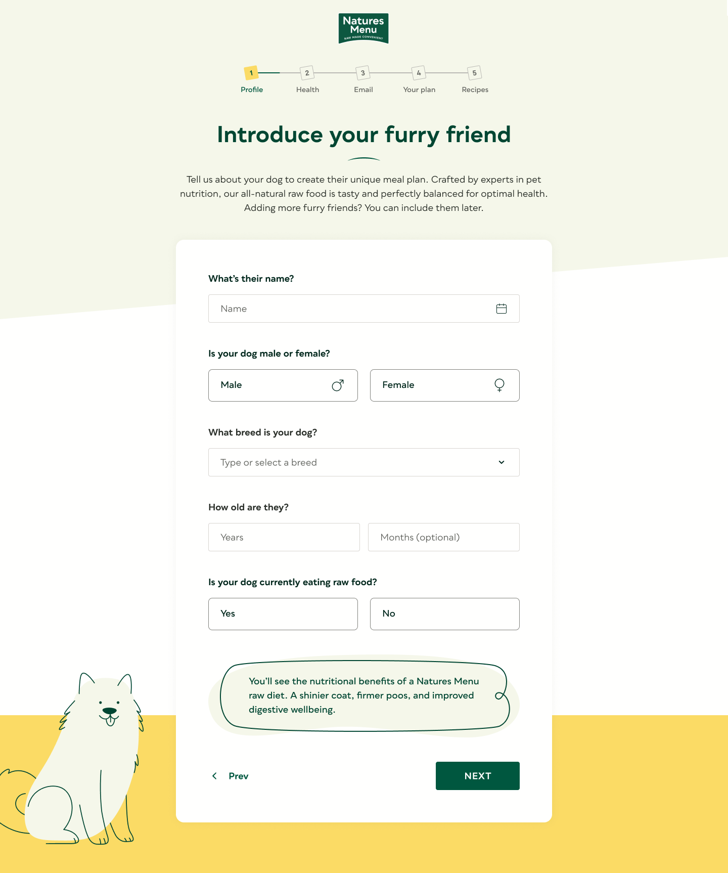 Natures Menu screenshot